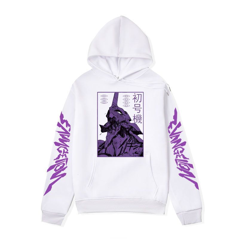 Anime Hoddies Anime Hoodie Tone Evangelion Printed Sweatshirt Spring and Autumn Fleece Hoodies