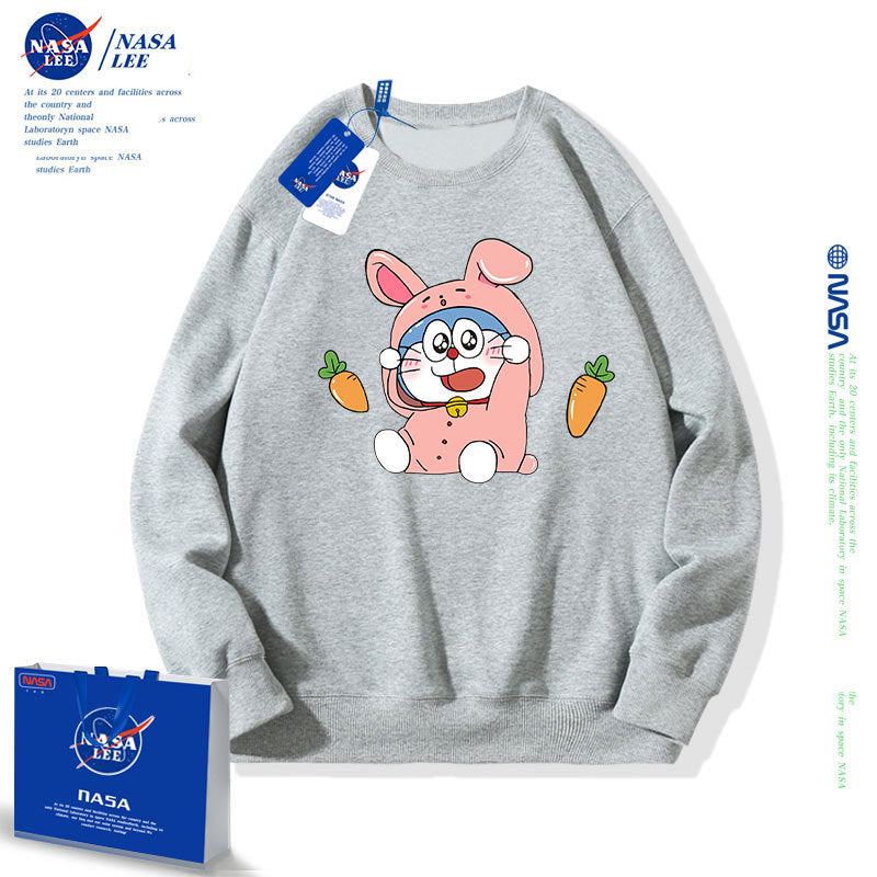 Nasa Children Hoodie Nasa Sweater Girls' Casual Loose Doraemon Pattern