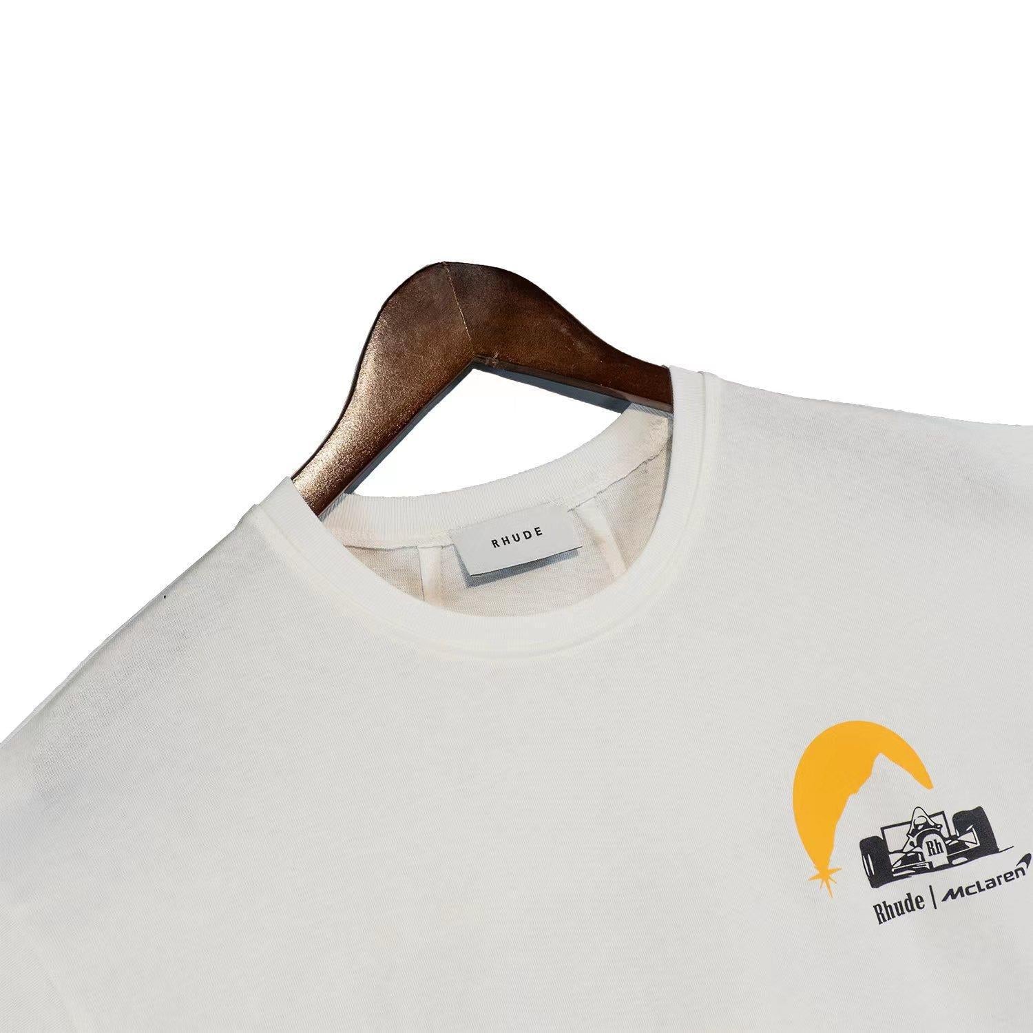 Rhude T Shirt Joint Racing Sunset Printing Short Sleeve T-Shirt