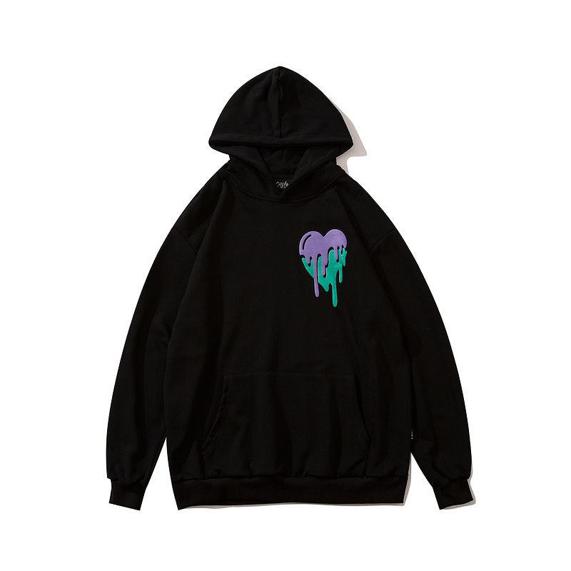 Man Fall Outfits Foam Love Printed Hoodie Autumn Winter Couple Men and Women