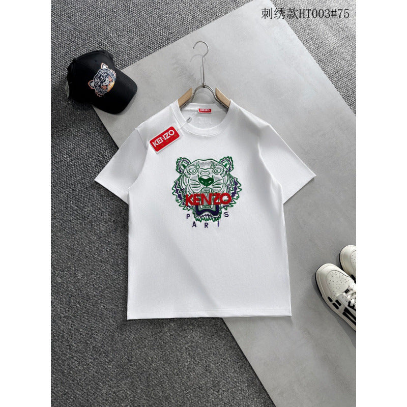 KENZO T Shirt Summer Tiger Head Casual