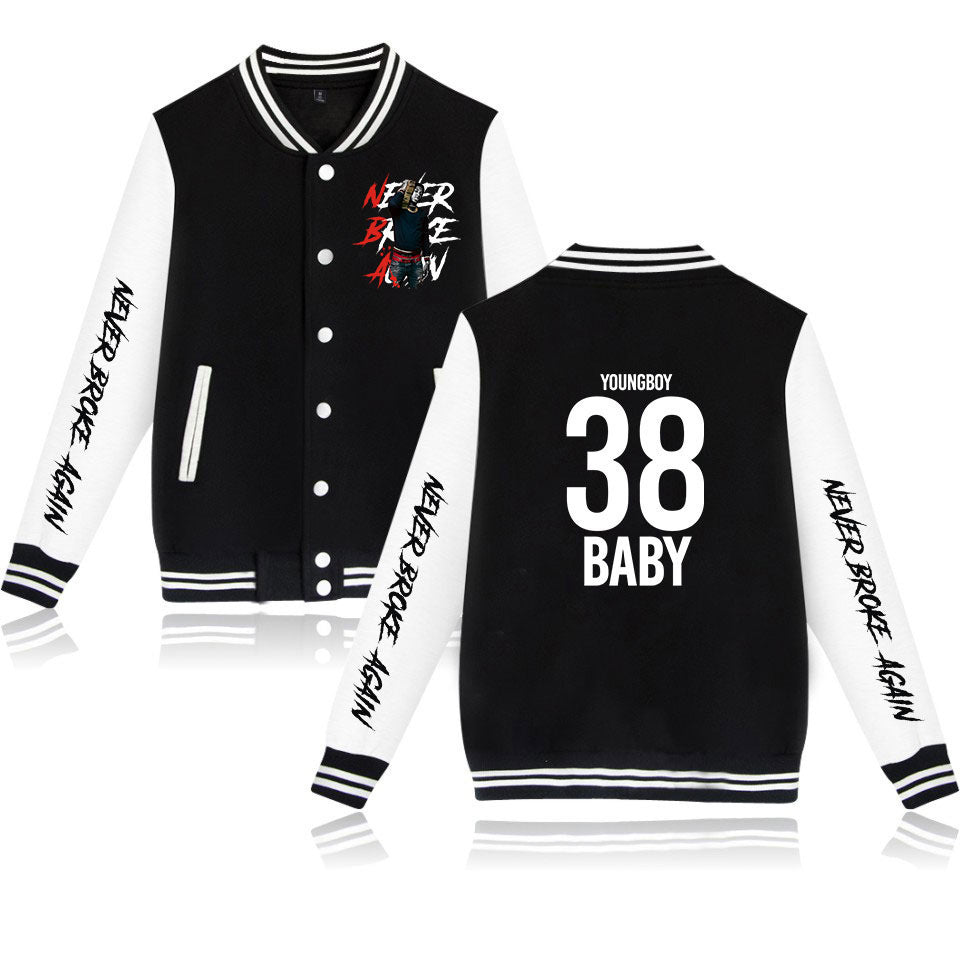 Never Broke Again Hoodie Casual Men'S And Women'S Long Sleeves Baseball Uniform