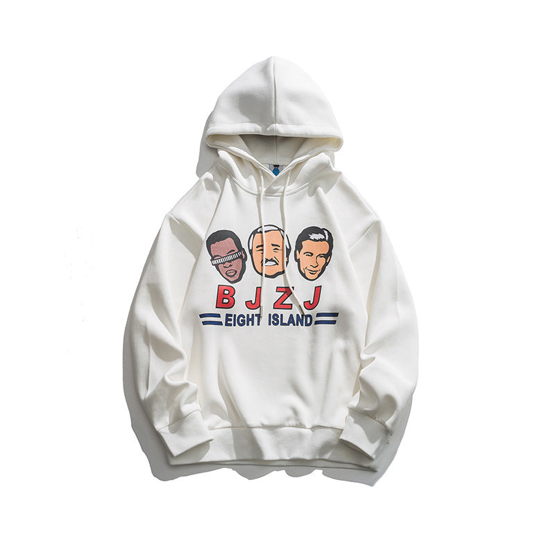 Men's Graphic Hoodies Men's Autumn Printed Casual Hooded Sweater Loose Top