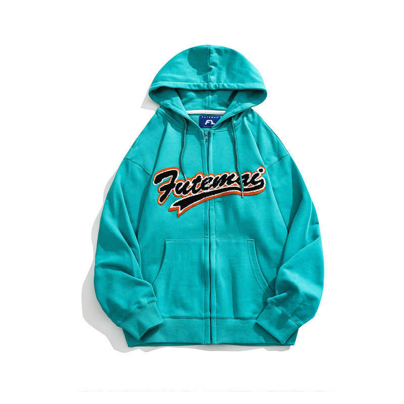 Men's Graphic Hoodies Men's Autumn Hooded Cardigan Sweater Men's and Women's Casual Jacket