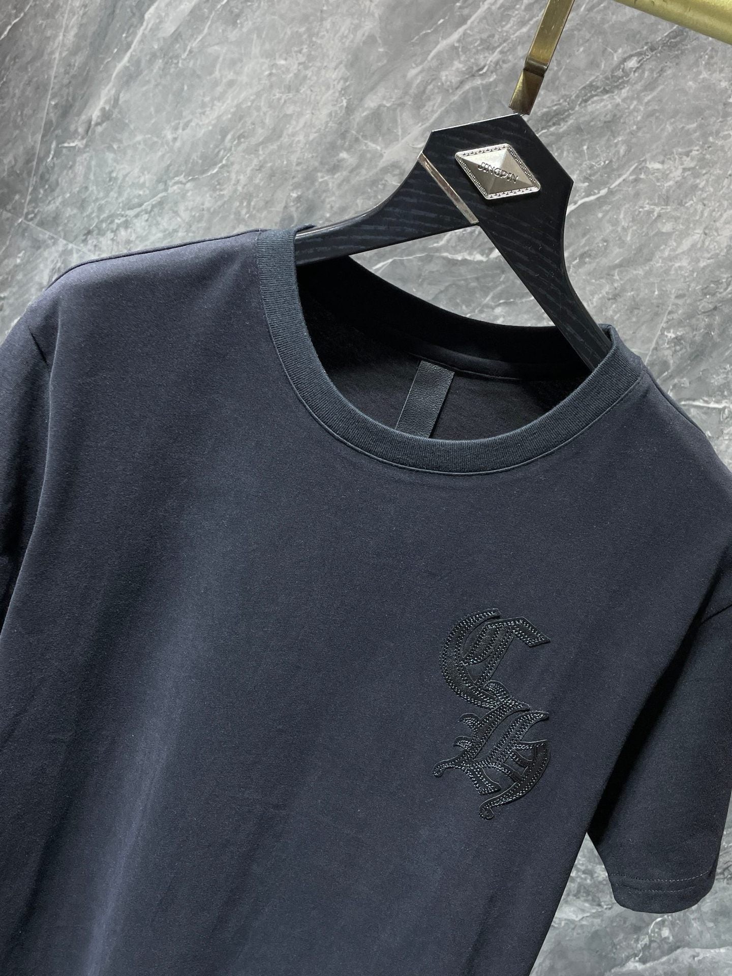 CHH Chrome Hearts T Shirts Fluorescent Green Classic Big Horseshoe Short Sleeve T-shirt