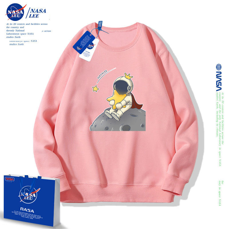 Nasa Children Hoodie Nasa Sweater Children'S Clothing Autumn Loose Round Neck Base