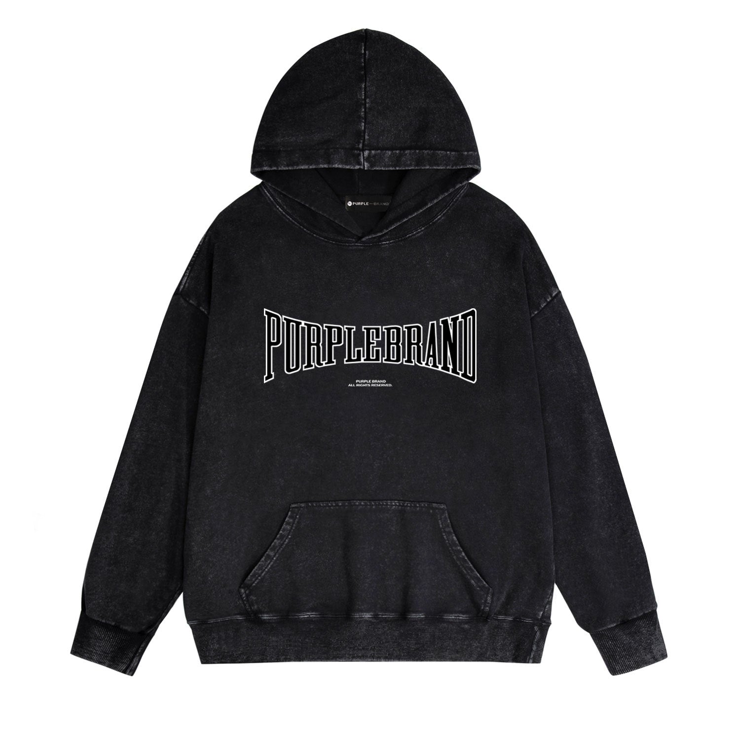 Purple Brand Distressed Hoodie Fashion Old Loose Hooded Sweater