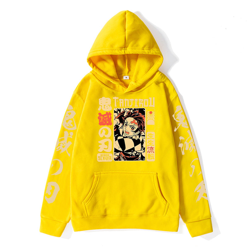 Anime Hoddies Anime Kimetsu No Yaiba Sweatshirt Autumn and Winter Fleece Hoodie