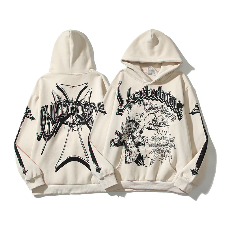 Kanye West Sunday Service Hoodie Vertabrae Cross Roads Hoodie Skull Hooded Sweater