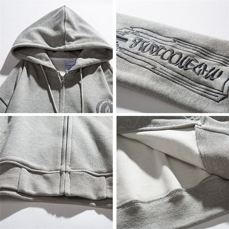 Men's Graphic Hoodies Men's Cardigan Loose Fashion Men's Sweater