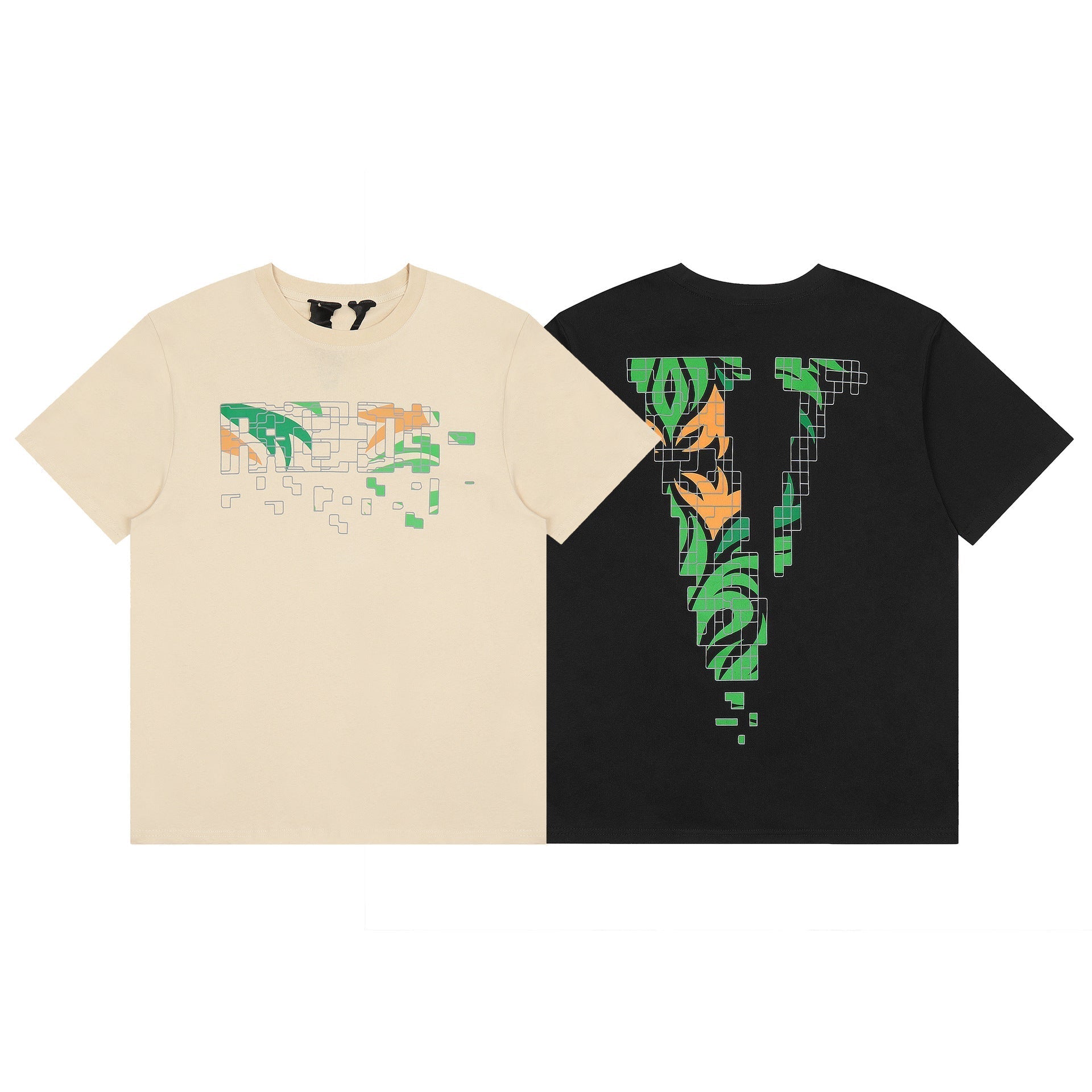 Vlone T Shirt Spring Summer Leaf Big V