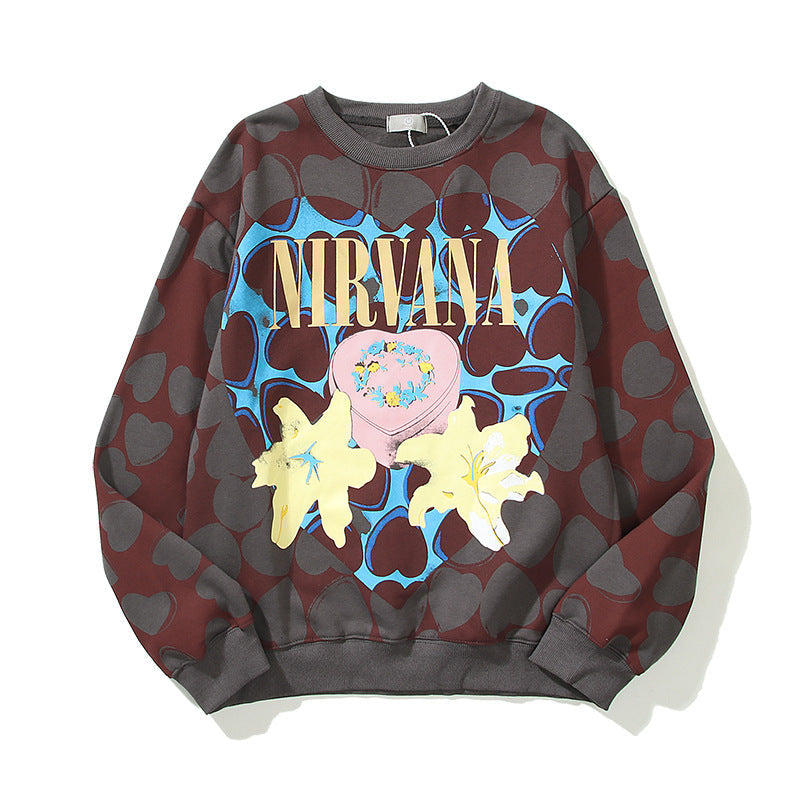 Nirvana Hoodie Justin Biber Hip Hop Angel Heart Printing Sweater