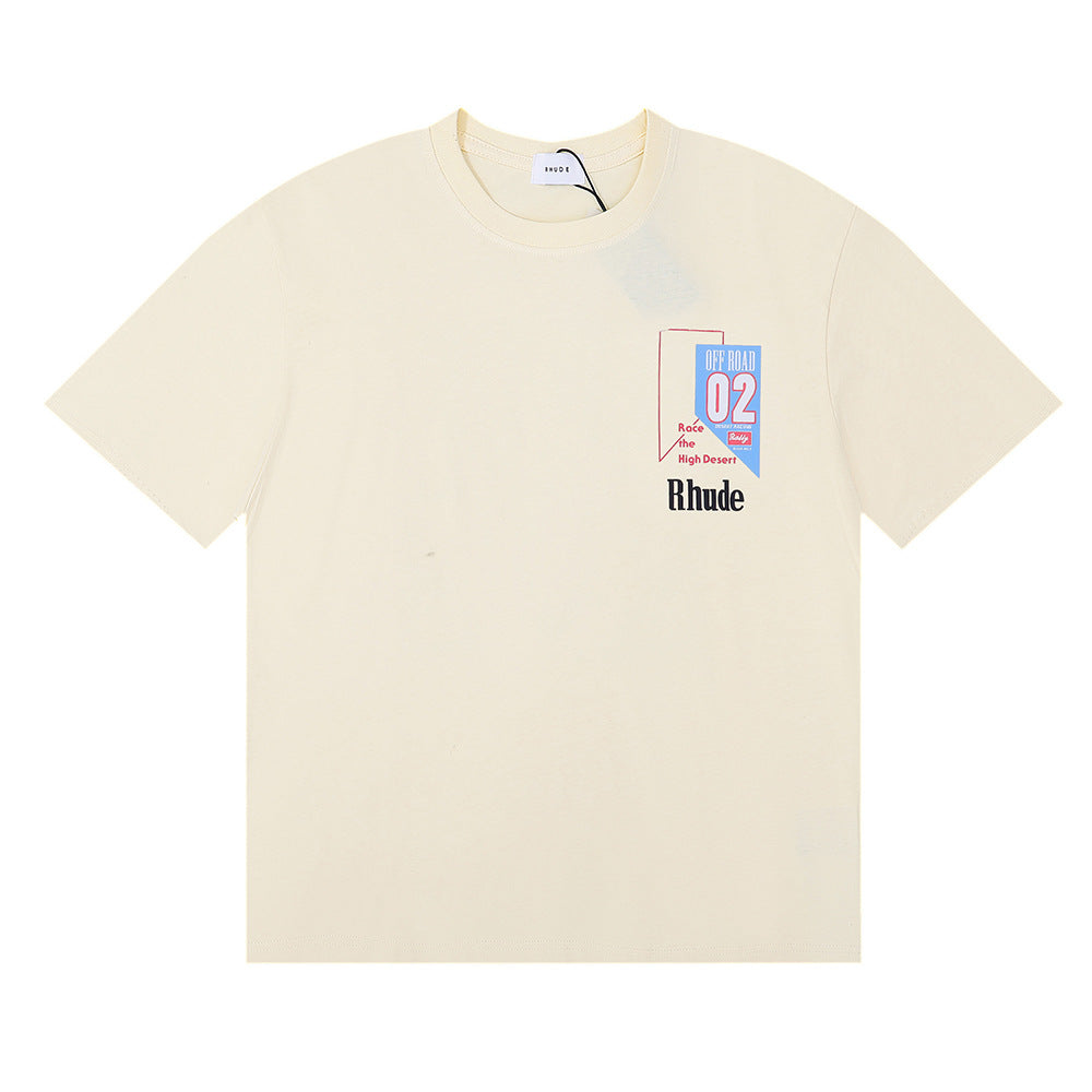 Rhude T Shirt Micro Track Letter Print Short Sleeve T-Shirt