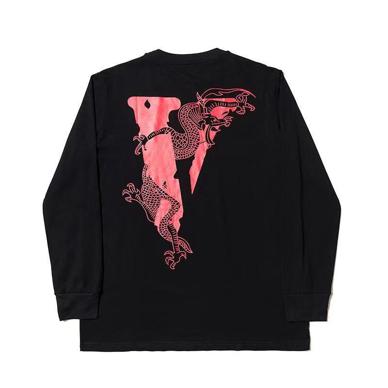 Vlone Hoodie Long Sleeve Pullover Hoodie Large V Round Neck Sweater Men And Women Loose