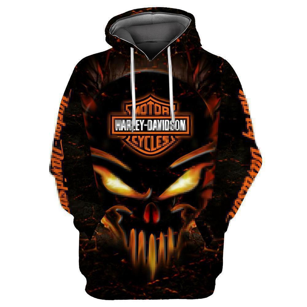 Skull Apparel Skull Digital Printing Pullover Hoodie