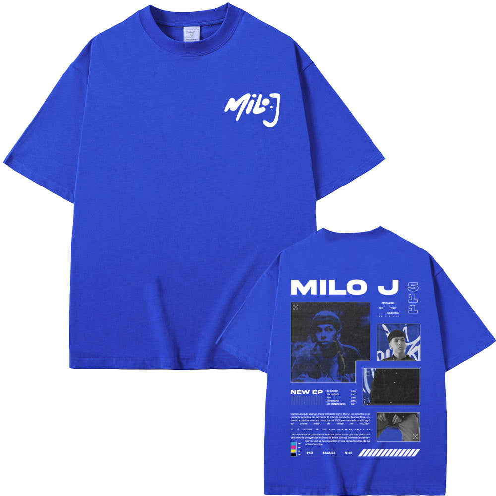 Rapper Milo J 511 Album Double Sided Print T Shirt Men Women