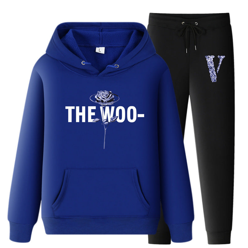 Vlone Hoodie & Pants 2 Piece Set Fall/Winter Hoodie Leisure Sports