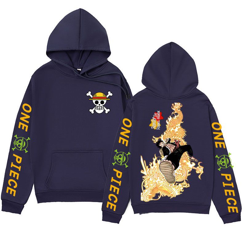 Anime Hoddies King of the Sea Sweater One Piece Anime Hoodie Luffy Coat