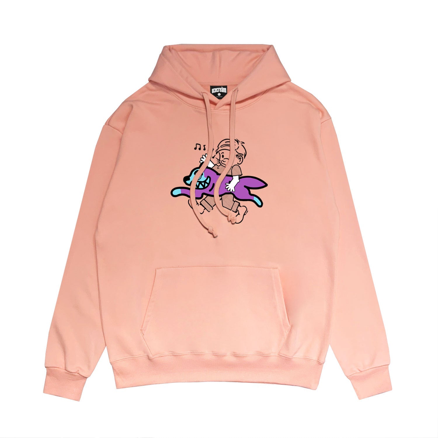 Ice Cream Running Dog Hoodie Hip-Hop Hipster Terry Fabric Hoodie