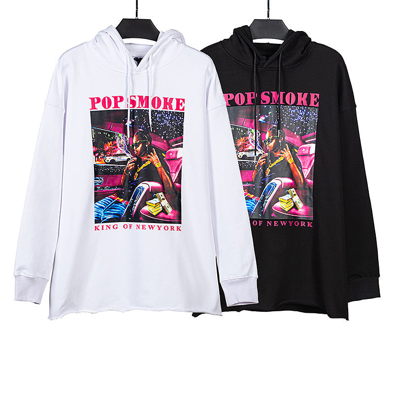 Pop Smoke Hoodies Rapper Digital Direct Injection Printing