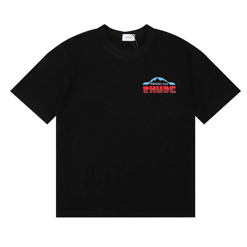 Rhude T Shirt Alphabet Slogan Printed Short Sleeve T-Shirt