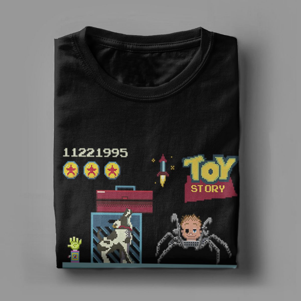 Toy Story T Shirts Men Cotton Casual T-Shirt Round Neck