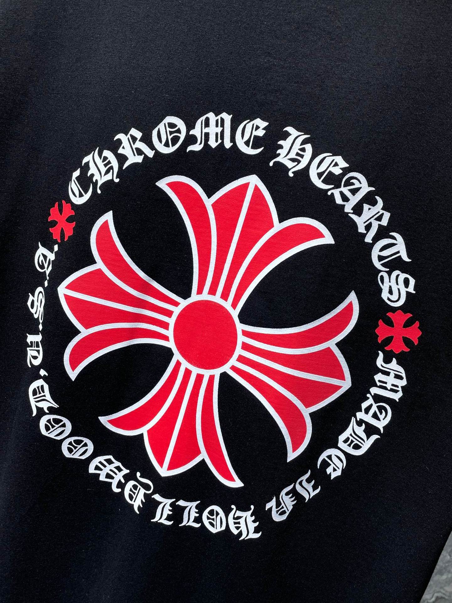 CHH Chrome Hearts T Shirts Spring and Summer Letter Horseshoe Short Sleeve T-shirt