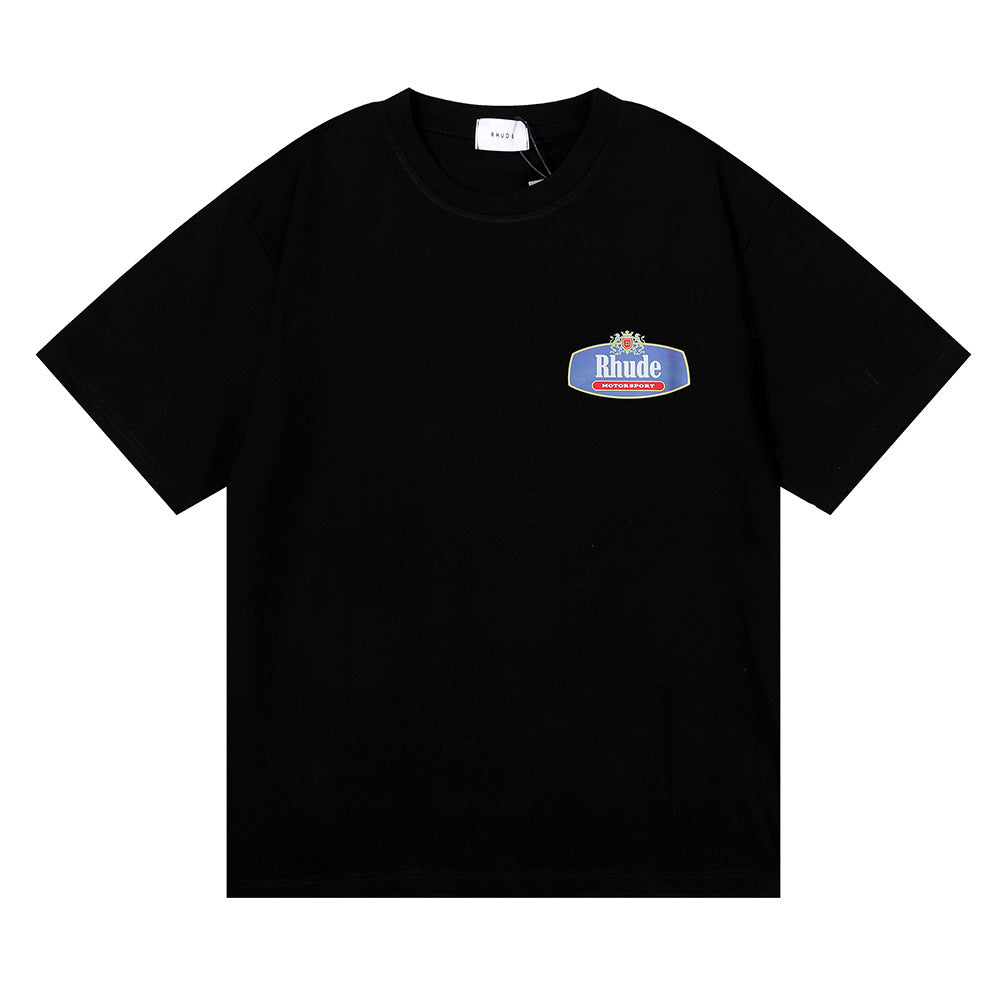 Rhude T Shirt Micro Logo Letter Badge Printed Short Sleeve T-Shirt
