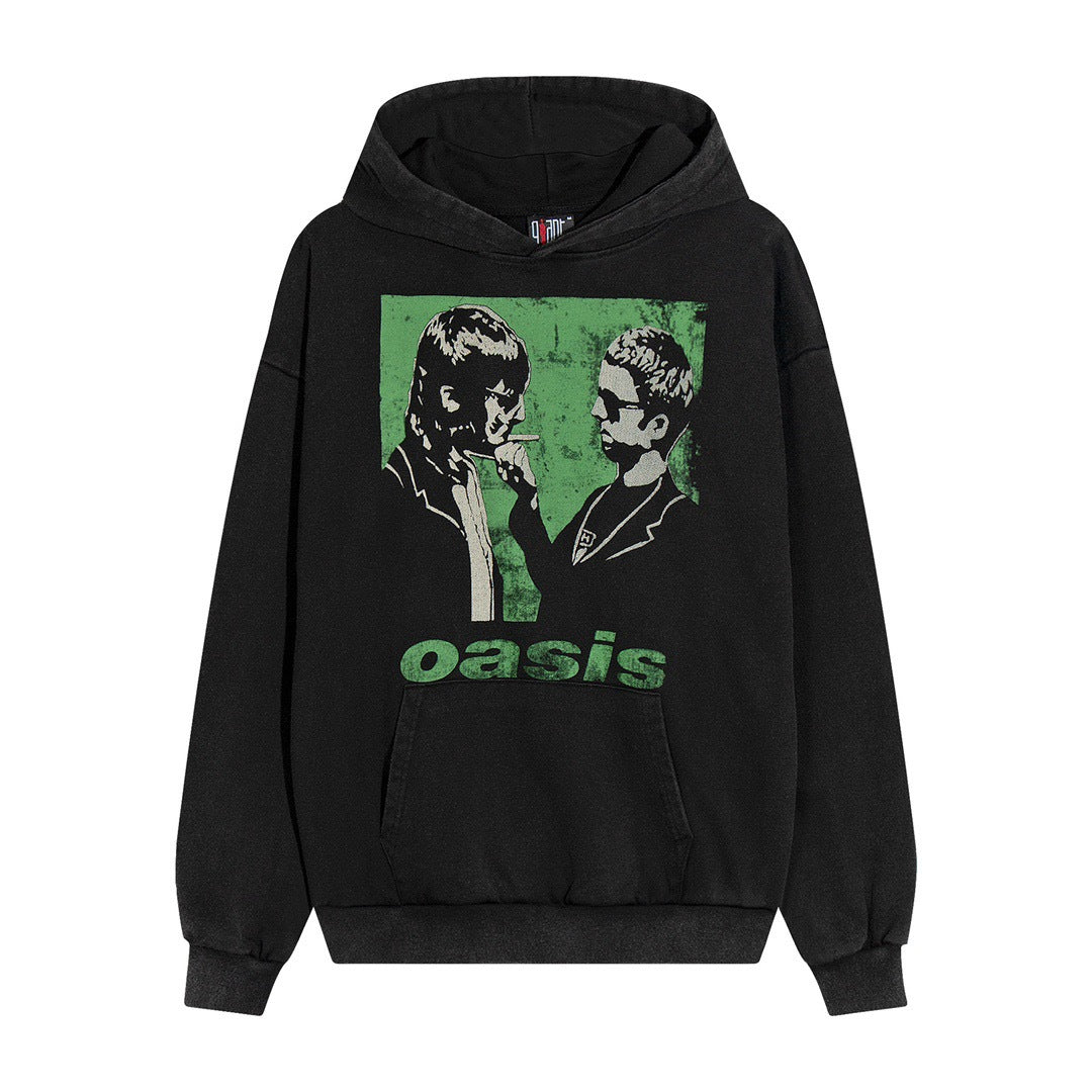 Nirvana Hoodie Fog Style Apollo Kiss Distressed Loose