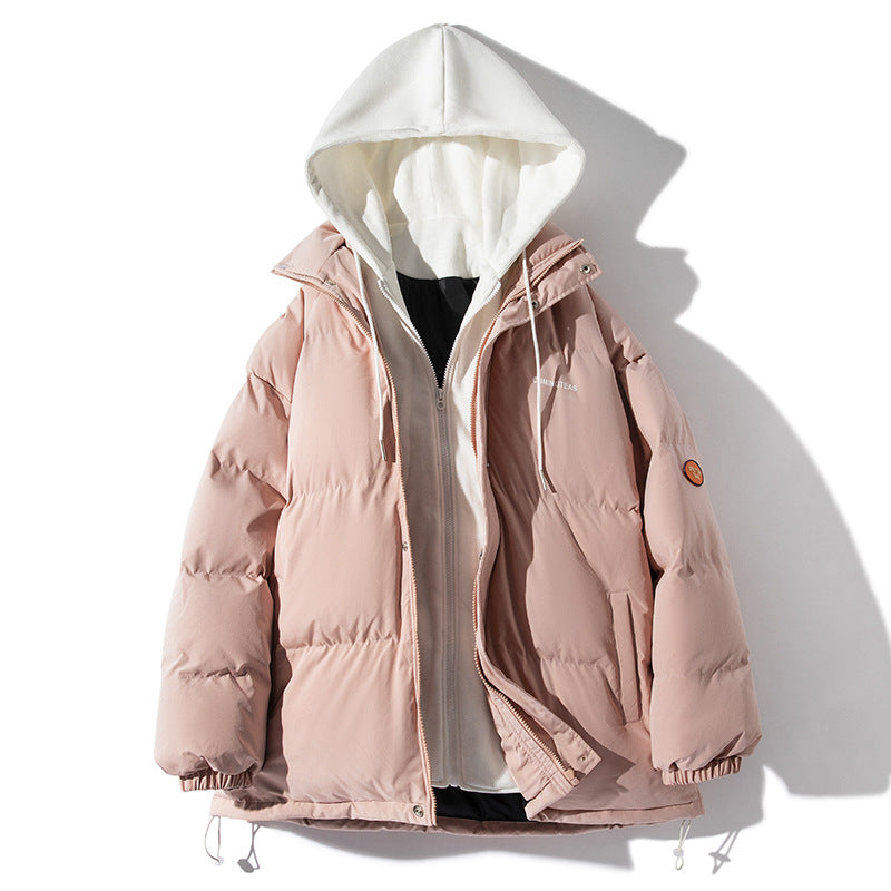 MEN'S Hoodie Thickened Fake Two Pieces Hooded Casual Loose