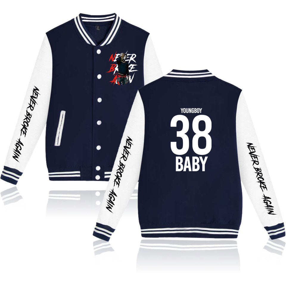 Never Broke Again Hoodie Casual Men'S And Women'S Long Sleeves Baseball Uniform