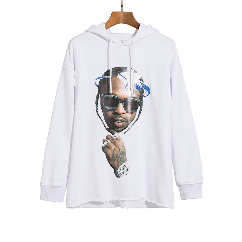 Vlone Hoodie Autumn And Winter Hooded Sweater Men And Women Couple Cotton Loose Long-Sleeved Shirt