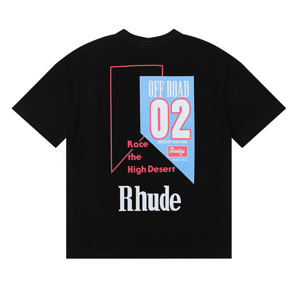 Rhude T Shirt Micro Track Letter Print Short Sleeve T-Shirt