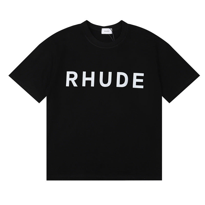Rhude T Shirt Letter Logo Printed Short Sleeve T-Shirt
