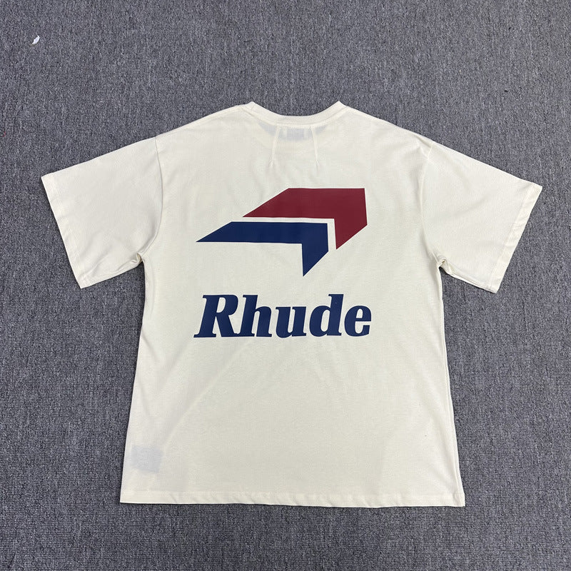 Rhude T Shirt Micro Label Arrow Letter Print Short Sleeve T-Shirt Half Sleeve Shirt