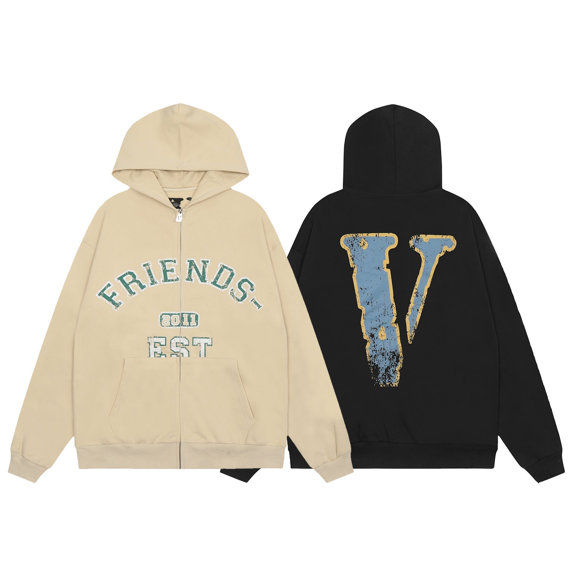 Vlone Hoodie autumn and winter creative big V letter