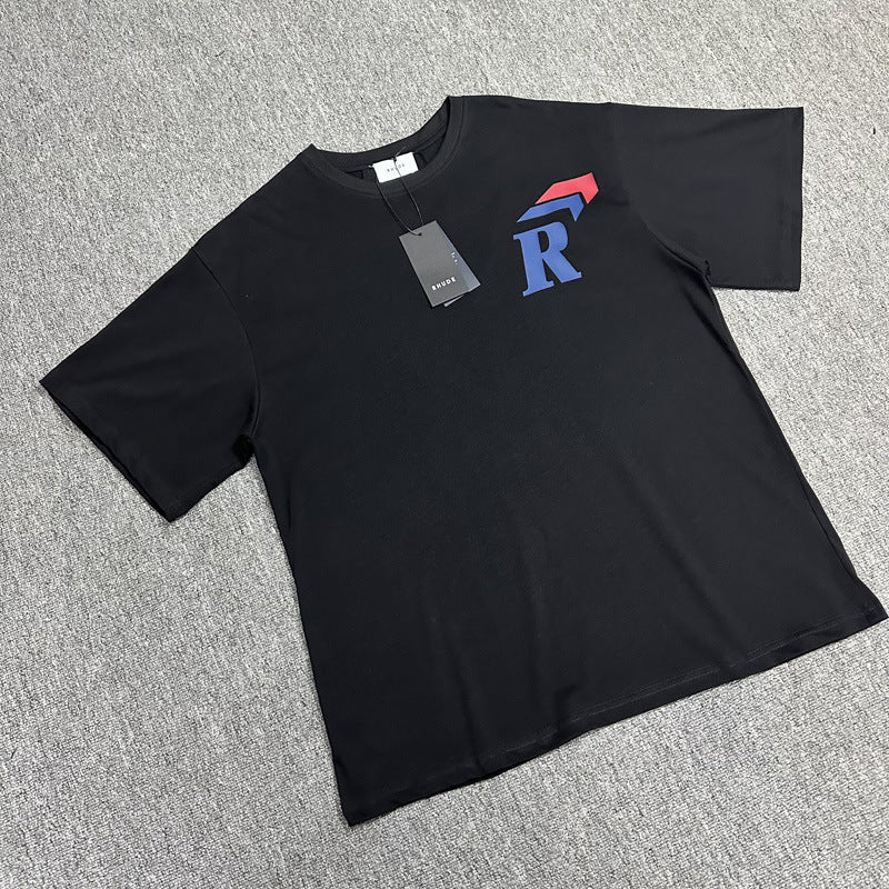 Rhude T Shirt Micro Label Arrow Letter Print Short Sleeve T-Shirt Half Sleeve Shirt