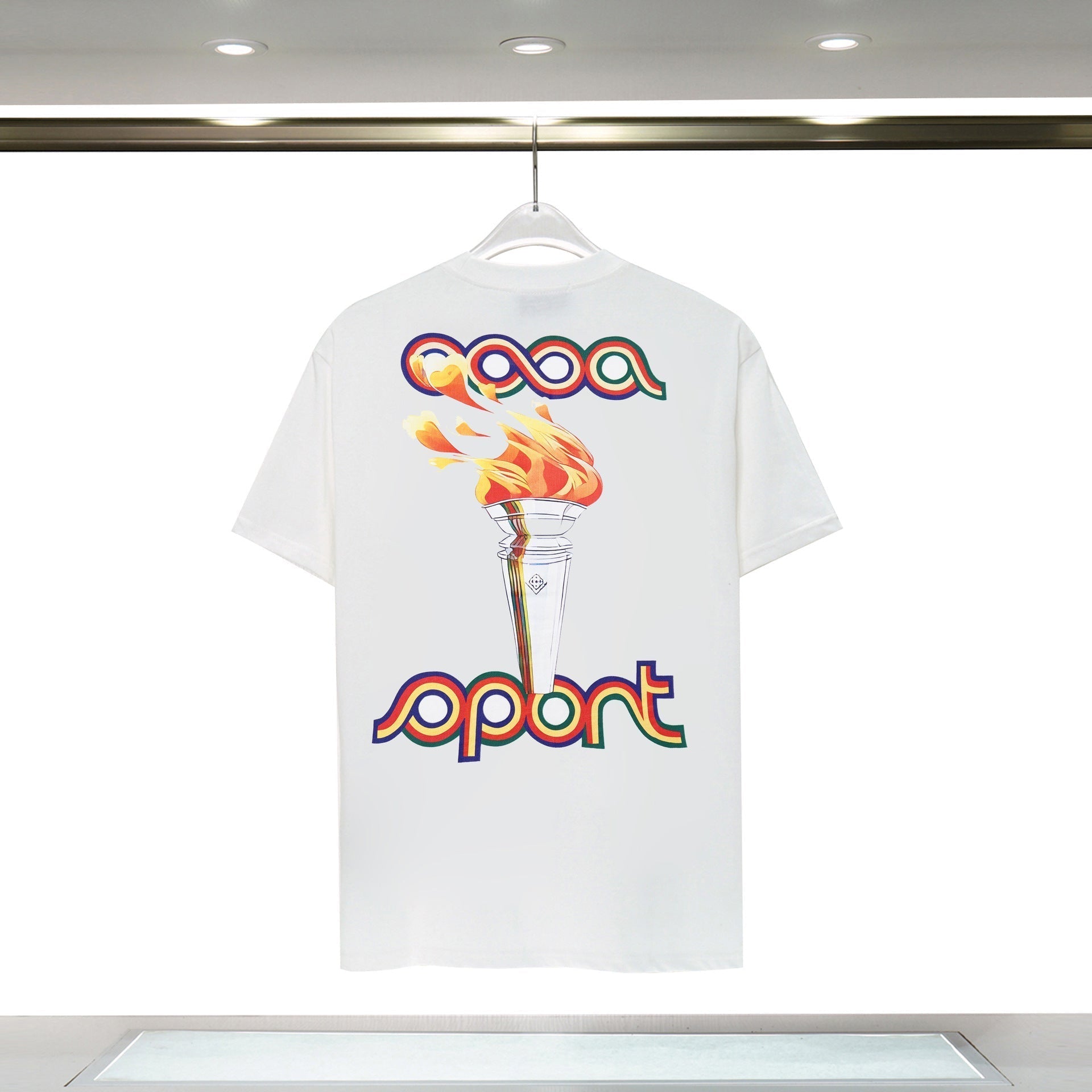 Casablanca T Shirts Fashion Loose Torch Printed Tee