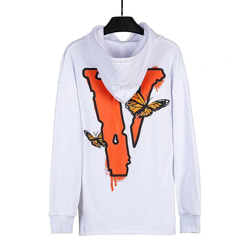 Vlone Hoodie Autumn And Winter Pattern Hooded Sweater For Men And Women