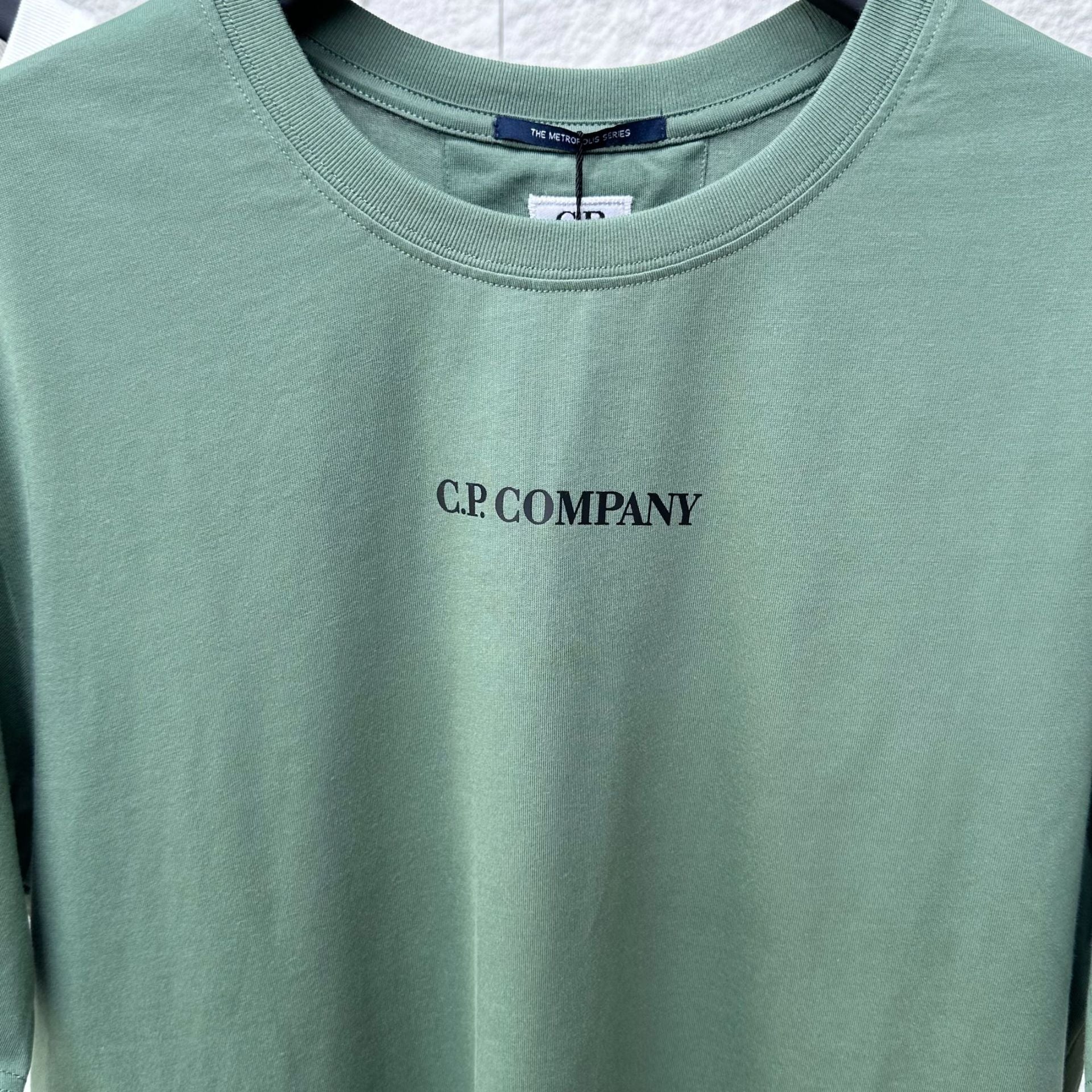 Cp Company T Shirts Embroidery Casual Crew Neck Short Sleeves