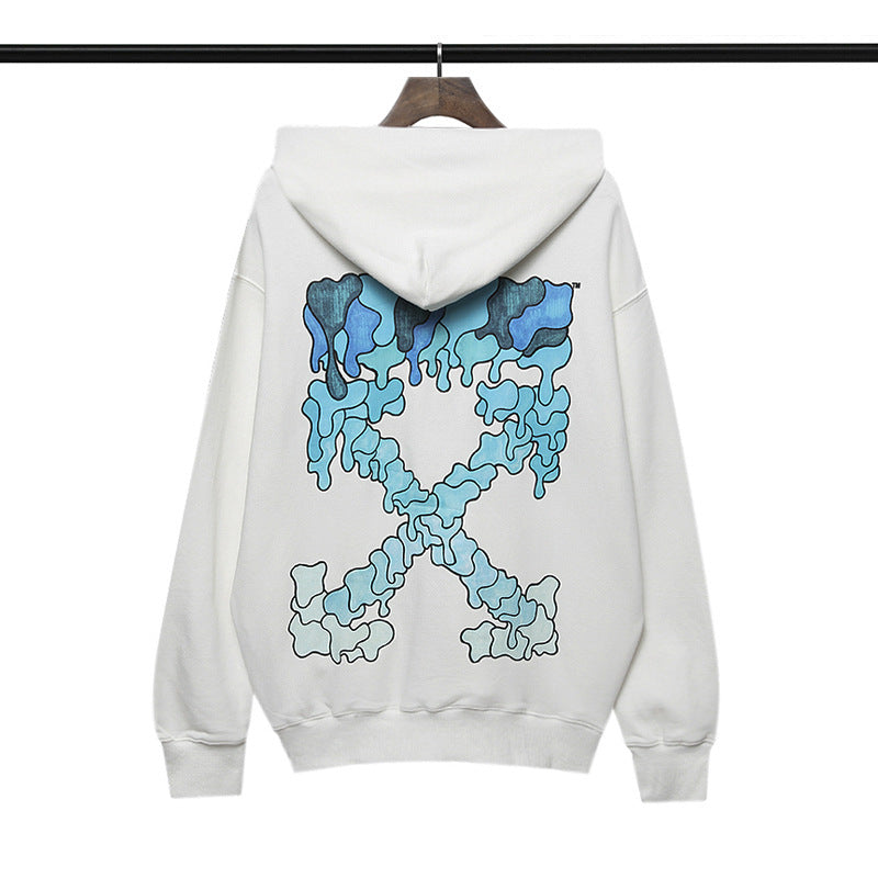 off White Hoodie Autumn and Winter Printed Hooded Long Sleeve Sweater Loose Bottoming Shirt