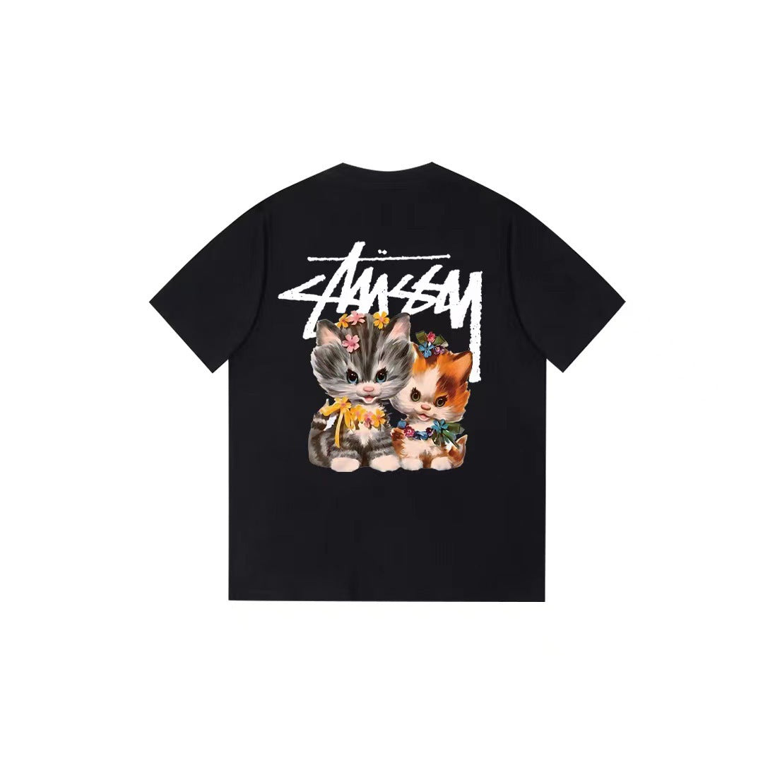 Stussy T Shirts Loose Casual T-Shirts Same for Men and Women