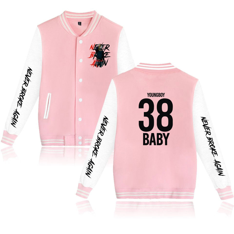 Never Broke Again Hoodie Casual Men'S And Women'S Long Sleeves Baseball Uniform