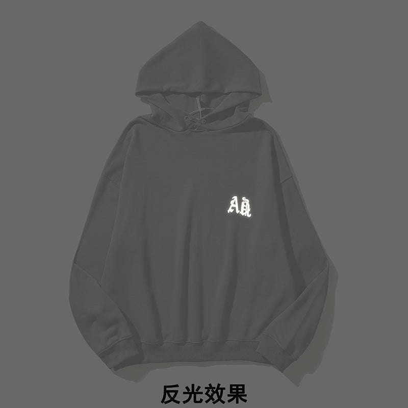 Kanye West Sunday Service Hoodie Autumn And Winter Distressed Reflective Loose Hooded Sweater