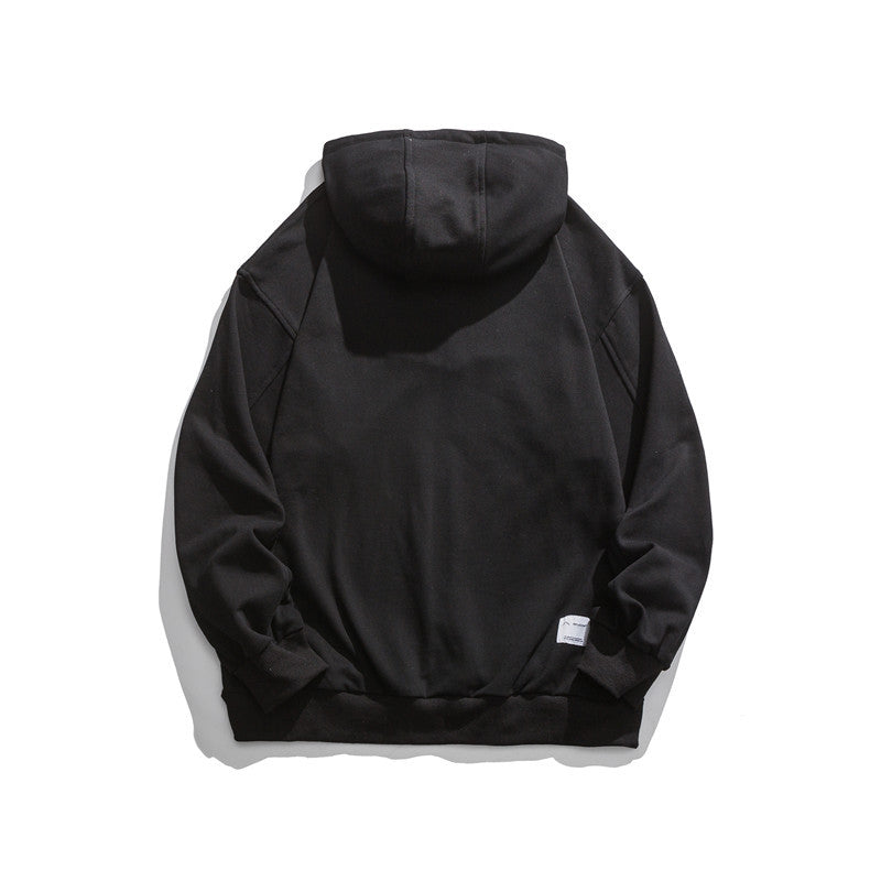 Man Fall Outfis Autumn Simple Letter Embroidered Hoodie Casual Top