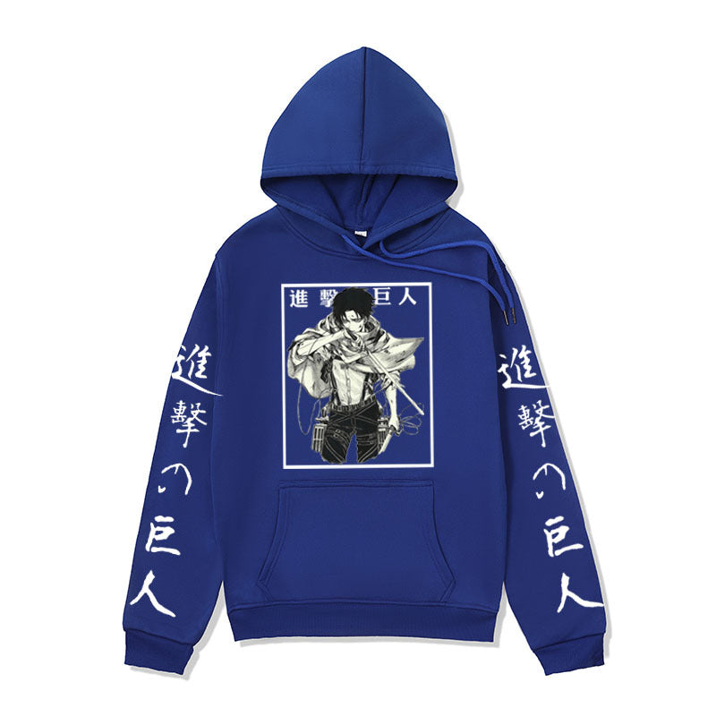 Anime Hoddies Autumn and Winter Fleece-Lined Hoodie Attack on Titan Coat