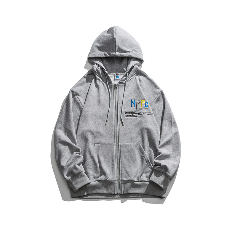 Men Graphic Hoodies Men's Autumn Printed Loose Cardigan Hoodie