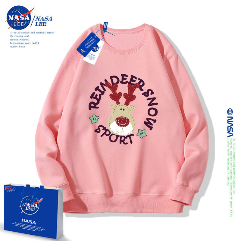 Nasa Children Hoodie Nasa Joint-Name Sweater Autumn Round Neck Loose Casual
