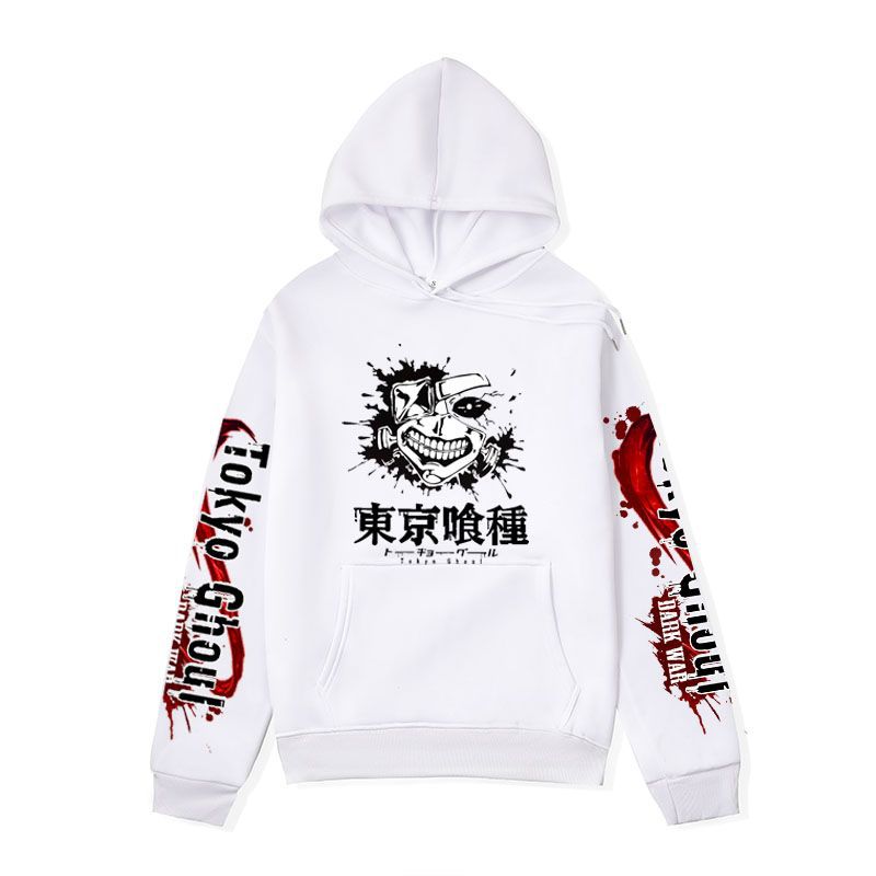 Anime Hoddies Tokyo Ghoul Tokyo Food Print Hoodie Coat