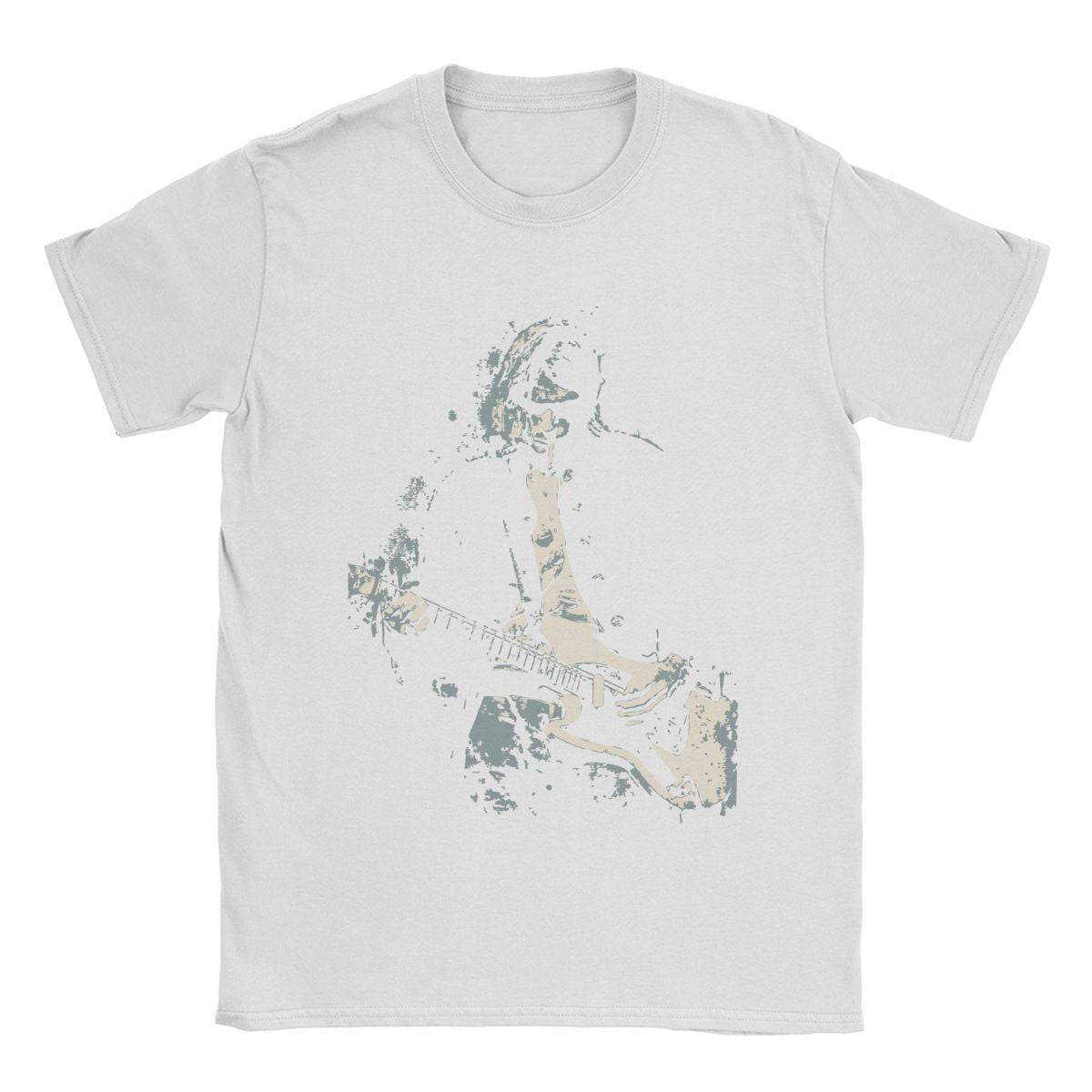 Men's Kurt Cobain Guitar T Shirts Cotton Clothes Amazing